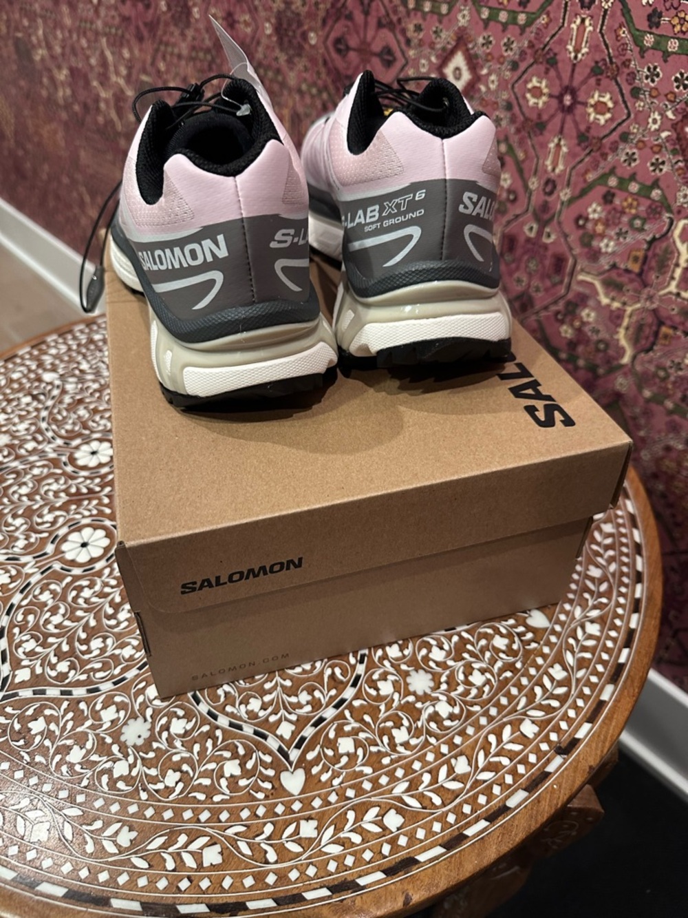 NEW! Salomon XT-6 - Cloudburst / Icy Pink / Tapioca - US 6M/7W Sneaker - Picture 11 of 11